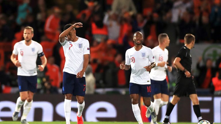 England react to VAR decision against Netherlands
