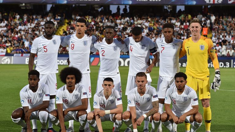 during the 2019 UEFA U-21 Group C match between England and France at Dino Manuzzi Stadium on June 18, 2019 in Cesena, Italy.