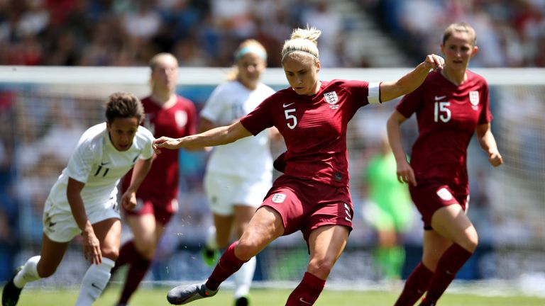 England Women Steph Houghton v New Zealand