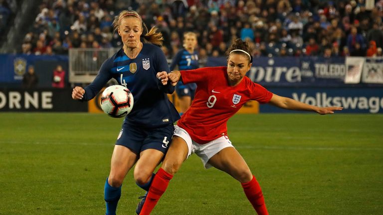 USA Women vs England Women at the 2019 SheBelieves Cup