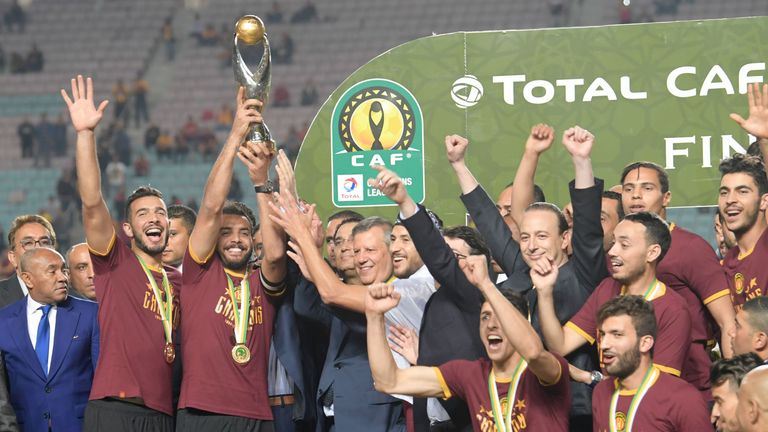 Esperance celebrate after the second leg of the African Champions League final