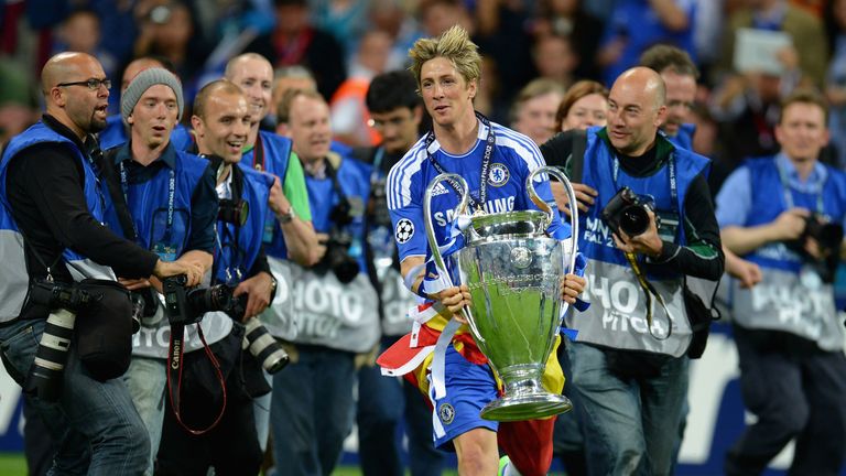 during UEFA Champions League Final between FC Bayern Muenchen and Chelsea at the Fussball Arena M..nchen on May 19, 2012 in Munich, Germany.