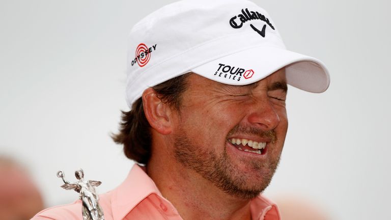 Graeme McDowell is overcome with emotion after winning the US Open in 2010