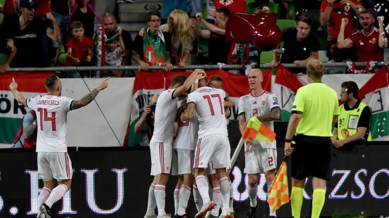 Hungary celebrate Máté Pátkai's winner