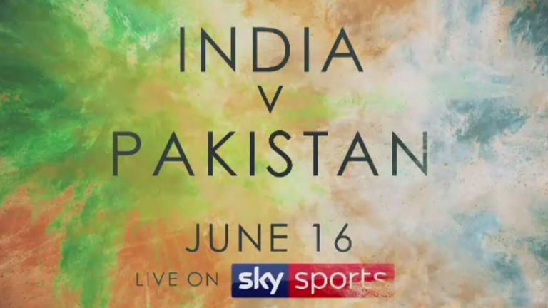 Watch India take on Pakistan in the Cricket World Cup on June 16.