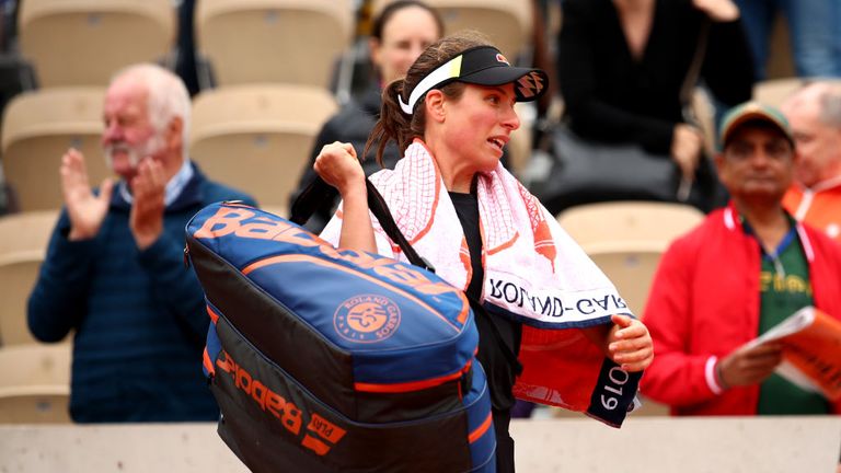 Johanna Konta after her loss in the semi-finals of the French Open 2019