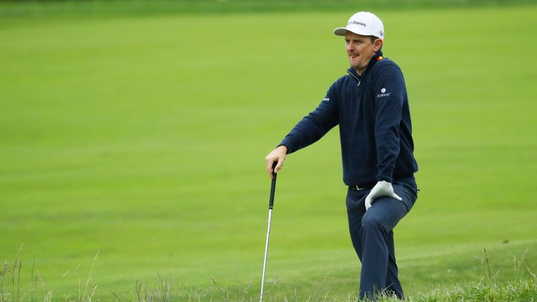 Justin Rose during the final round of the US Open