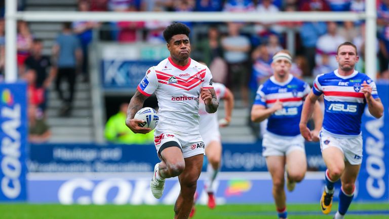 Kevin Naiqama was among the try-scorers for St Helens