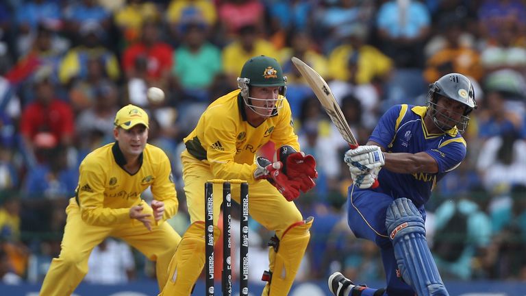 during the Australia v Sri Lanka 2011 ICC World Cup Group A match at the R. Premadasa Stadium on March 5, 2011 in Colombo, Sri Lanka.