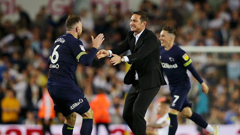 LEEDS, ENGLAND - MAY 15:  of Leeds United of Derby County during the Sky Bet Championship Play-off Semi Final, second leg match between Leeds United and Derby County at Elland Road on May 15, 2019 in Leeds, England. (Photo by Alex Livesey/Getty Images)