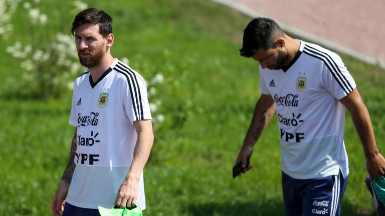 Sergio Aguero is likely to start for Argentina alongside Lionel Messi