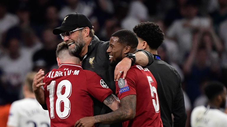 Jurgen Klopp celeb, Champions League final, Liverpool