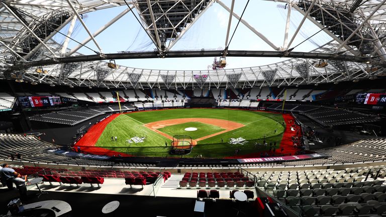 The London Stadium has been transformed to host Major League Baseball