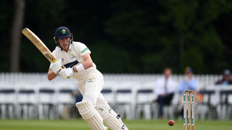 MAY 16: Marnus Labuschagne of Glamorgan bats during Day Three of the Specsavers County Championship Division Two match between Glamorgan and Gloucestershire at Spytty Park on May 16, 2019 in Newport, Wales