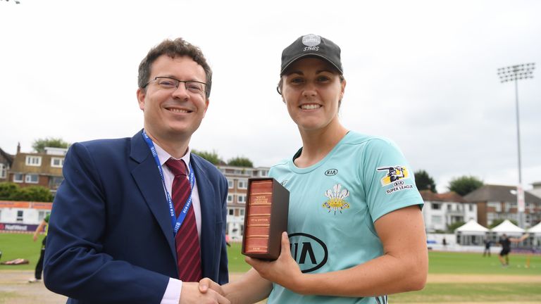 Nat Sciver was one of three England Women players to be named among Wisden's Five Cricketers of the Year for 2017