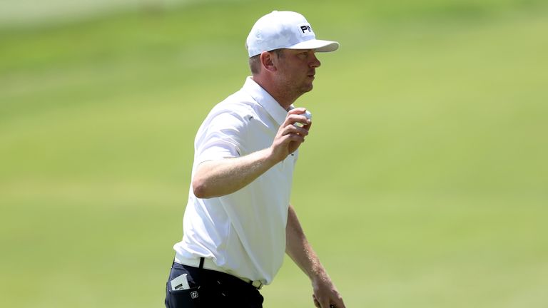 Nate Lashley during the first round of the Rocket Mortgage Classic