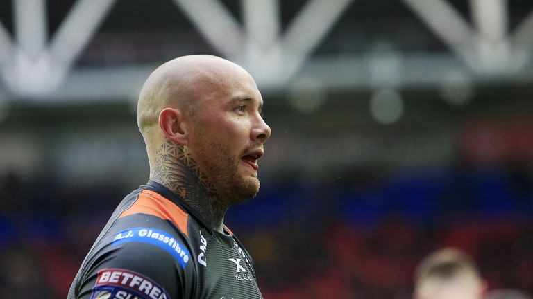 Picture by Chris Mangnall/SWpix.com - 27/04/2019 - Rugby League - Betfred Super League - Wigan Warriors v Castleford Tigers - DW Stadium, Wigan, England -
Castleford's Nathan Massey