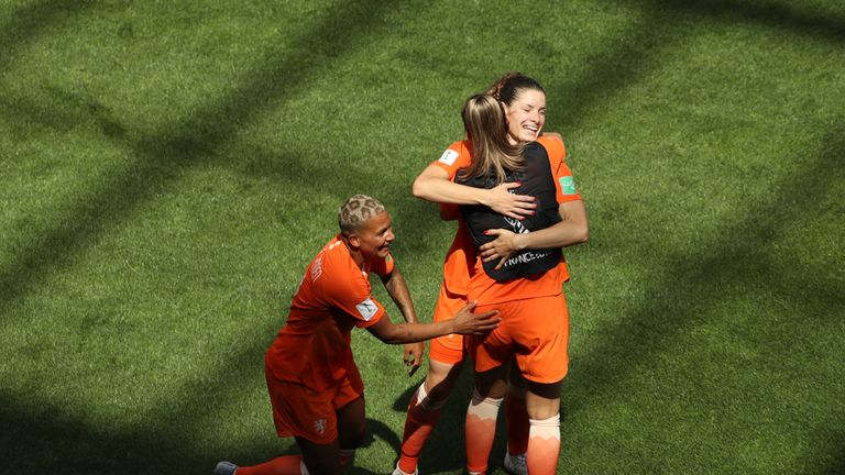 Vivianne Miedema scored twice to become Netherlands' all-time leading goalscorer