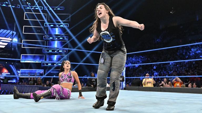 Nikki Cross earned a title shot for Alexa Bliss at Extreme Rules by beating Bayley on SmackDown
