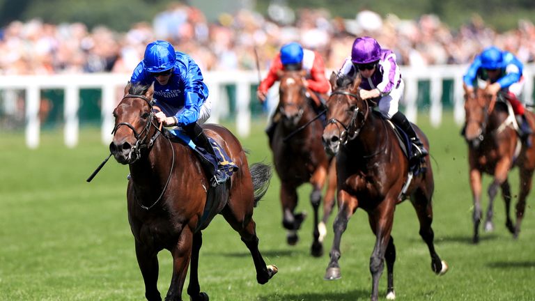 Pinatubo ridden by jockey James Doyle on the way to winning the Chesham Stakes during day five of Royal Ascot at Ascot Racecourse.