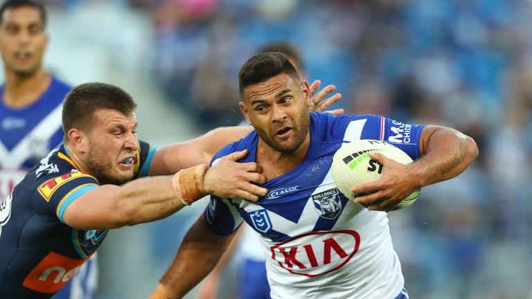Rhyse Martin in action for Canterbury Bulldogs in NRL