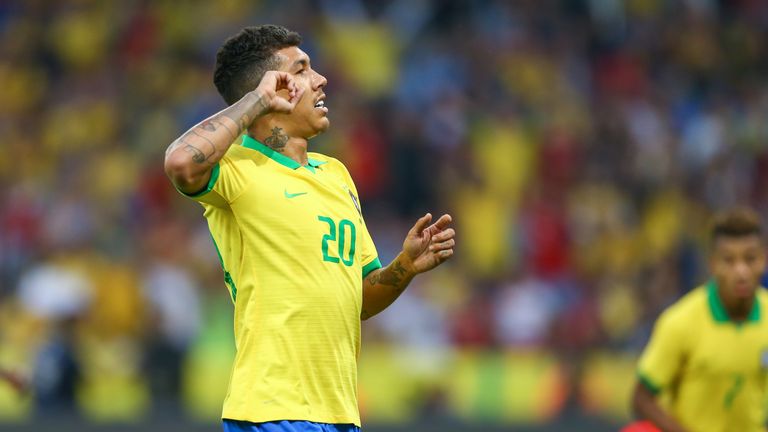 Roberto Firmino came off the bench to score in Brazil's 7-0 thrashing of Honduras