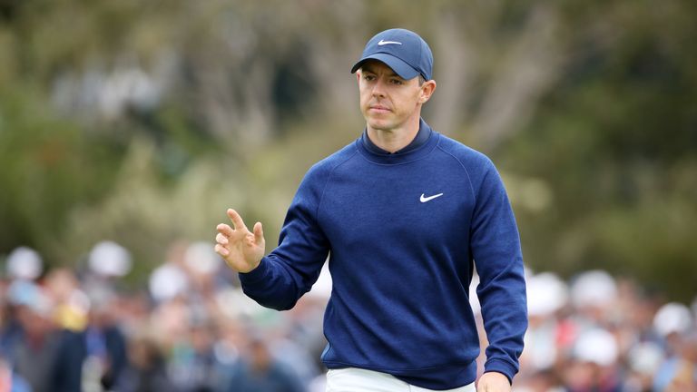 Rory McIlroy during the third round of the US Open