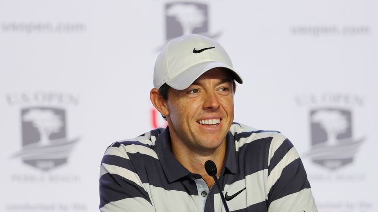 Rory McIlroy during his press conference ahead of the US Open