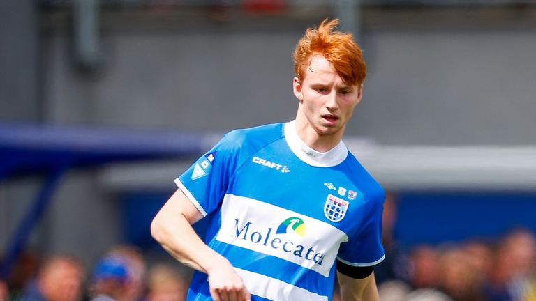 Sepp van den Berg of PEC Zwolle during a Dutch Eredivisie match against VVV Venlo