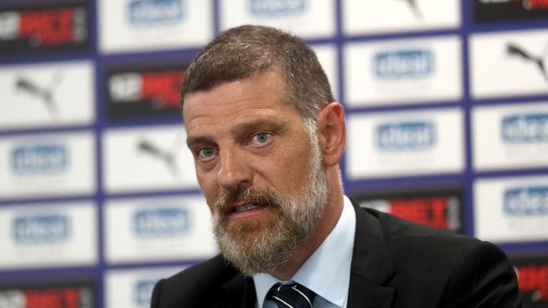 Newly appointed West Bromwich Albion manager Slaven Bilic during a press conference at The Hawthorns