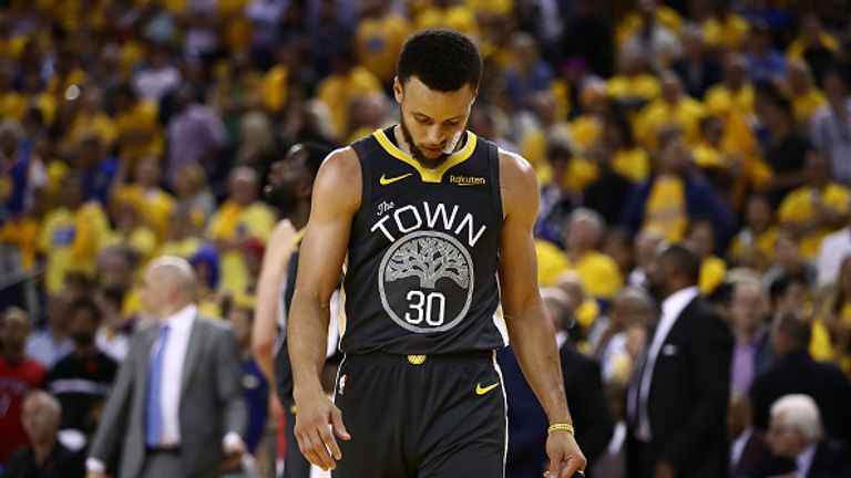 Steph Curry endured an off-night as they Warriors suffered defeat in front of their own fans