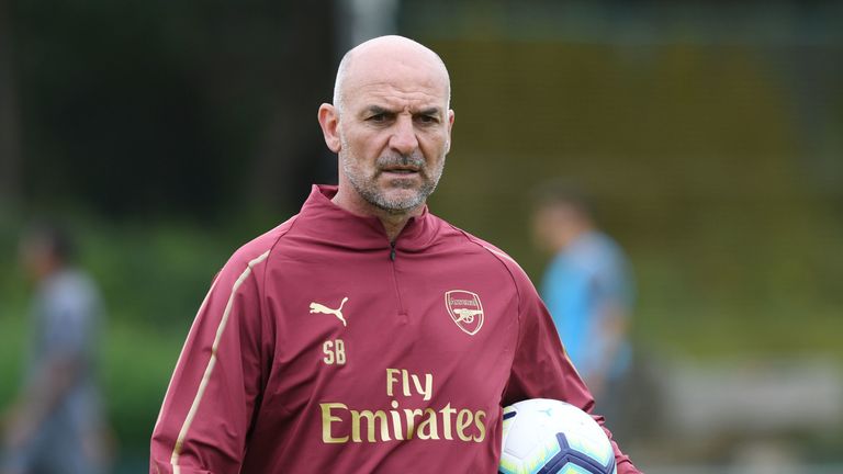 ST ALBANS, ENGLAND - JULY 10: of Arsenal during a training session at London Colney on July 10, 2018 in St Albans, England. (Photo by Stuart MacFarlane/Arsenal FC via Getty Images)