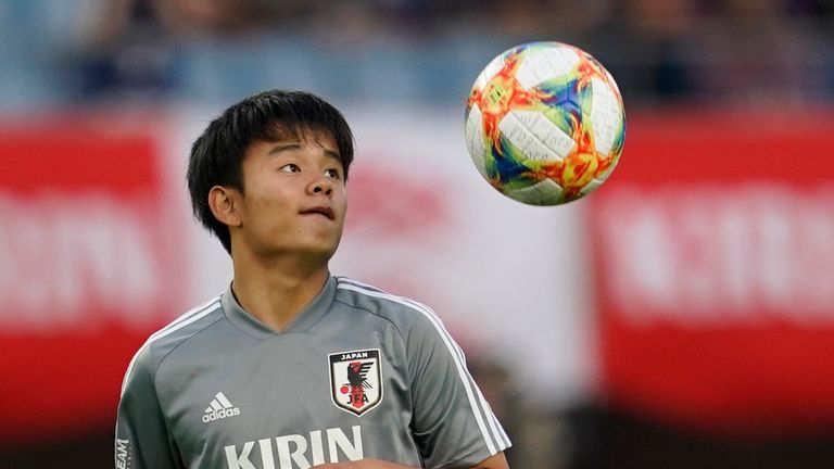 Takefusa Kubo is with the Japan team at the Copa America