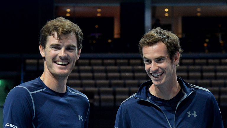 Andy Murray and elder brother Jamie (left)