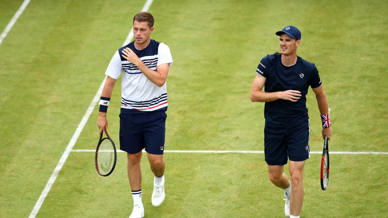 Jamie Murray (right) and playing partner Neal Skupski