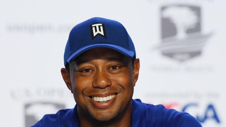 Tiger Woods at his press conference ahead of the US Open