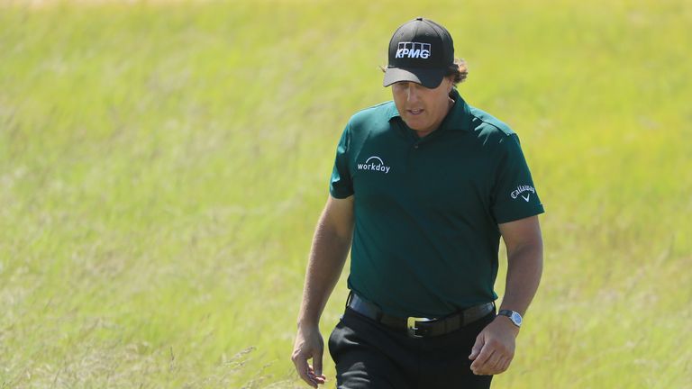 during the third round of the 2018 U.S. Open at Shinnecock Hills Golf Club on June 16, 2018 in Southampton, New York.