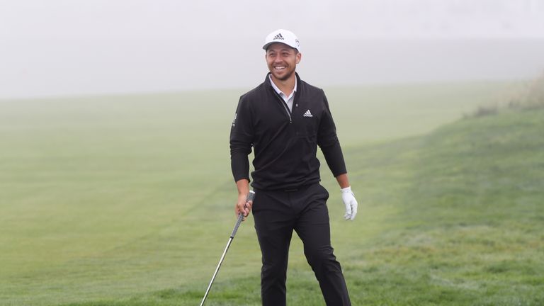 Xander Schauffele during a practice round ahead of the US Open
