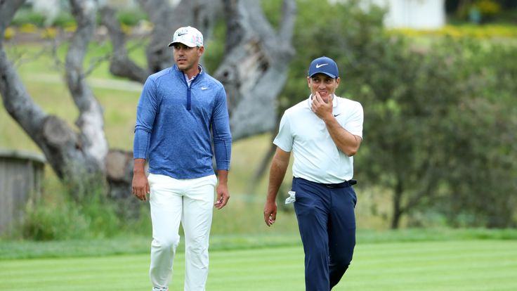 Reigning Open champion Francesco Molinari (right) and Brooks Koepka played together during the opening two rounds of the US Open