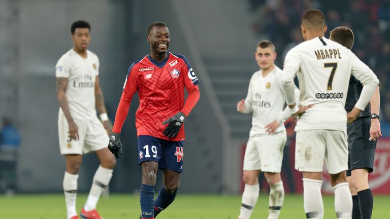 Nicolas Pepe scored one and set up two in Lille's 5-1 destruction of PSG last season