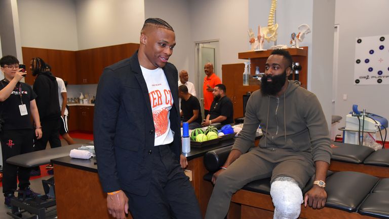 Russell Westbrook and James Harden reunite in Houston
