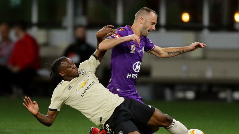 Aaron Wan Bissaka made his Man Utd debut following his summer move from Crystal Palace