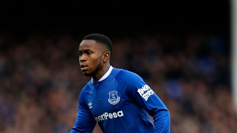 Ademola Lookman in action for Everton