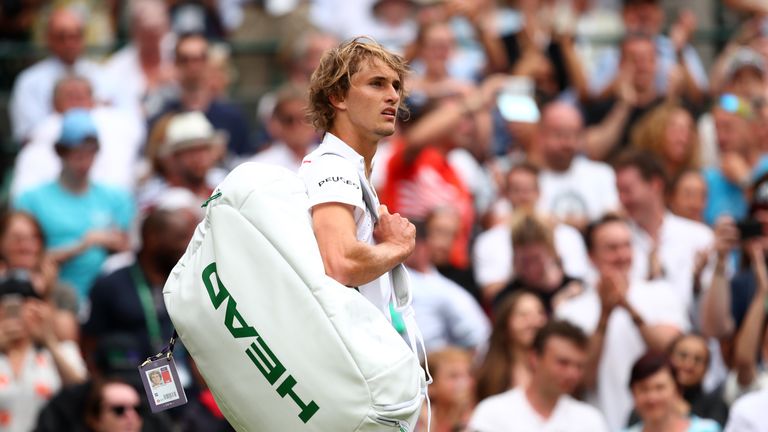 Alexander Zverev had never previously lost in the first round at Wimbledon