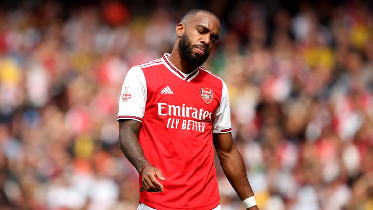 Alexandre Lacazette was forced off with injury early on