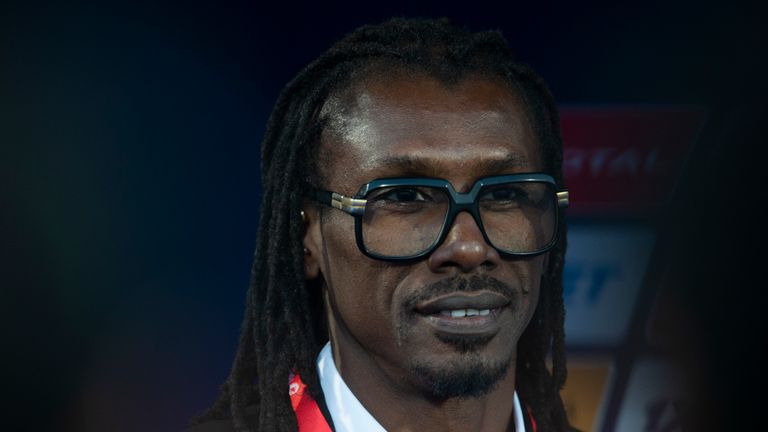  Head Coach of Senegal Aliou Cisse during the 2019 Africa Cup of Nations Group C match between Senegal and Tanzania