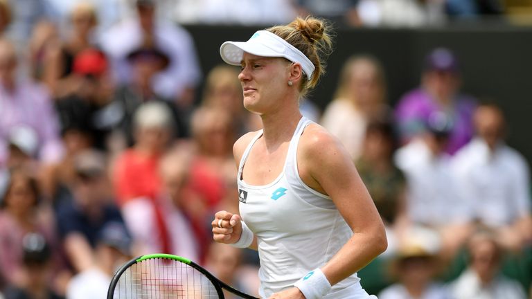 Alison Riske stunned top seed Ashleigh Barty to reach the last eight.