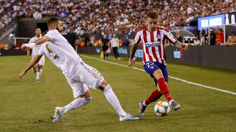 Trippier in action during Atletico's 7-3 preseason win over Real Madrid
