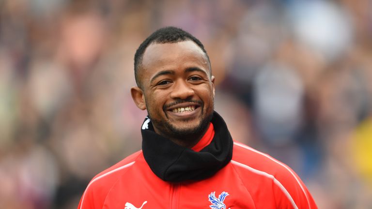 LONDON, ENGLAND - MARCH 30: Jordan Ayew of Crystal Palace looks on prior to the Premier League match between Crystal Palace and Huddersfield Town at Selhurst Park on March 30, 2019 in London, United Kingdom. (Photo by Harriet Lander/Copa/Getty Images)