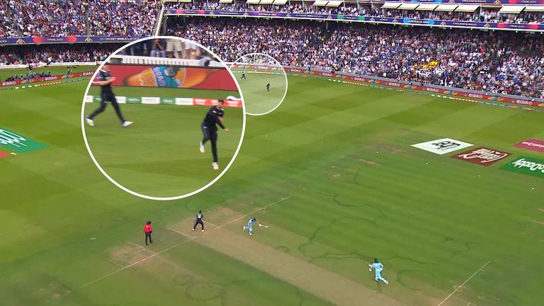 England's batsmen clearly had not crossed after the ball had been thrown, meaning the umpires should have awarded five runs instead of six